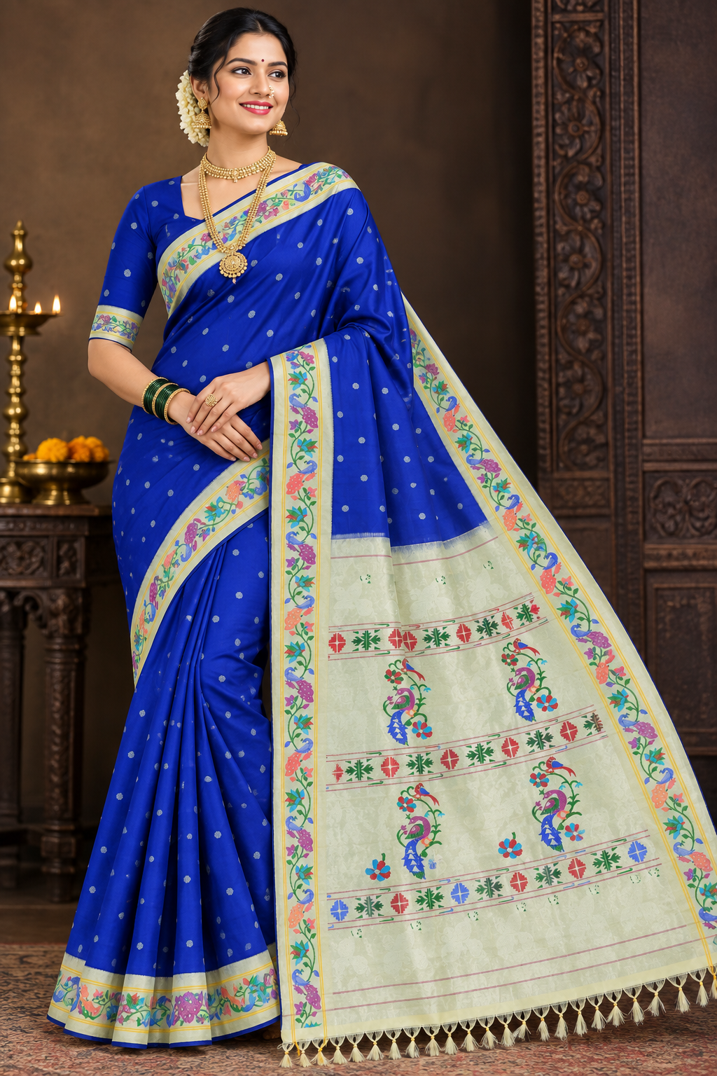 Small Turning Border Pure Handloom Paithani