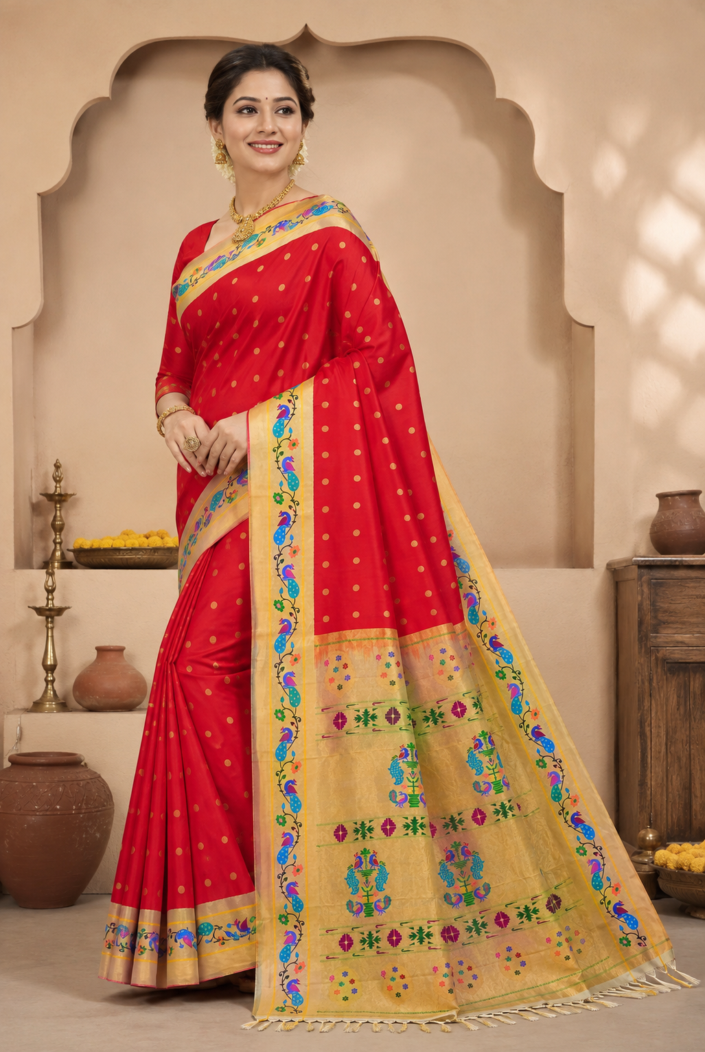 Lotus Pure Handloom Paithani